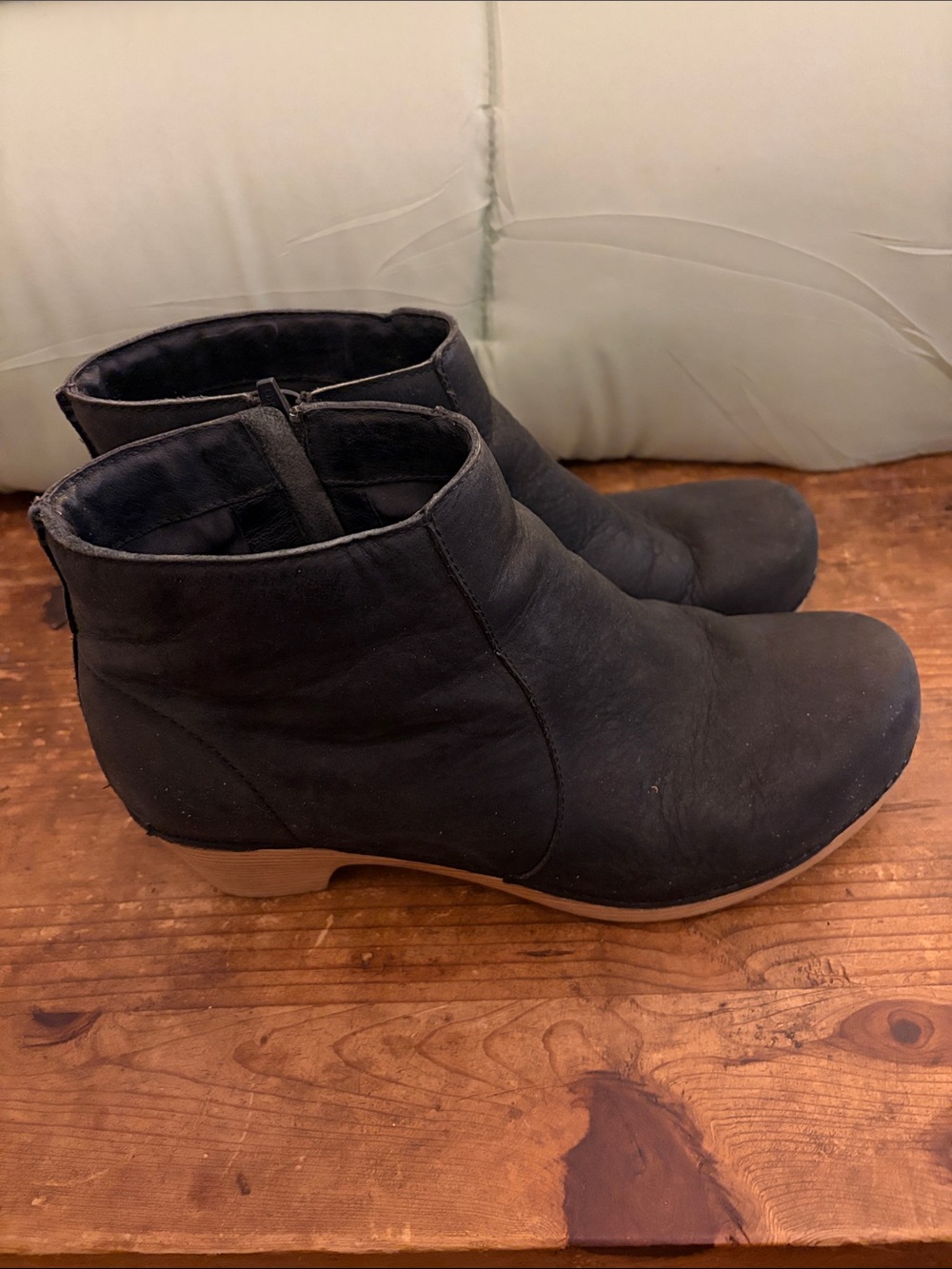 Dansko Women’s Black Suede Ankle Boots - Classic Zip Chelsea Style